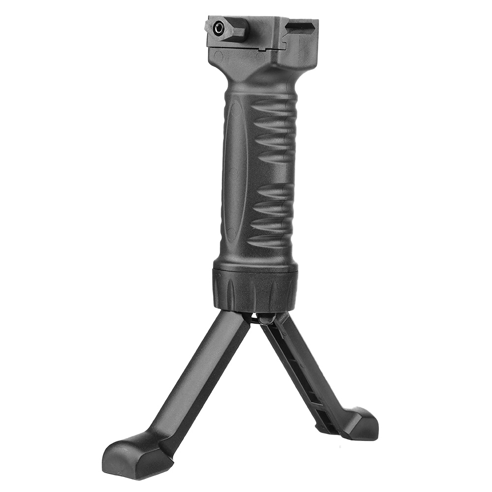 ICS Bipod Frontgriff mit integriertem Zweibein f. 20 - 22mm Schienen schwarz Bild 4