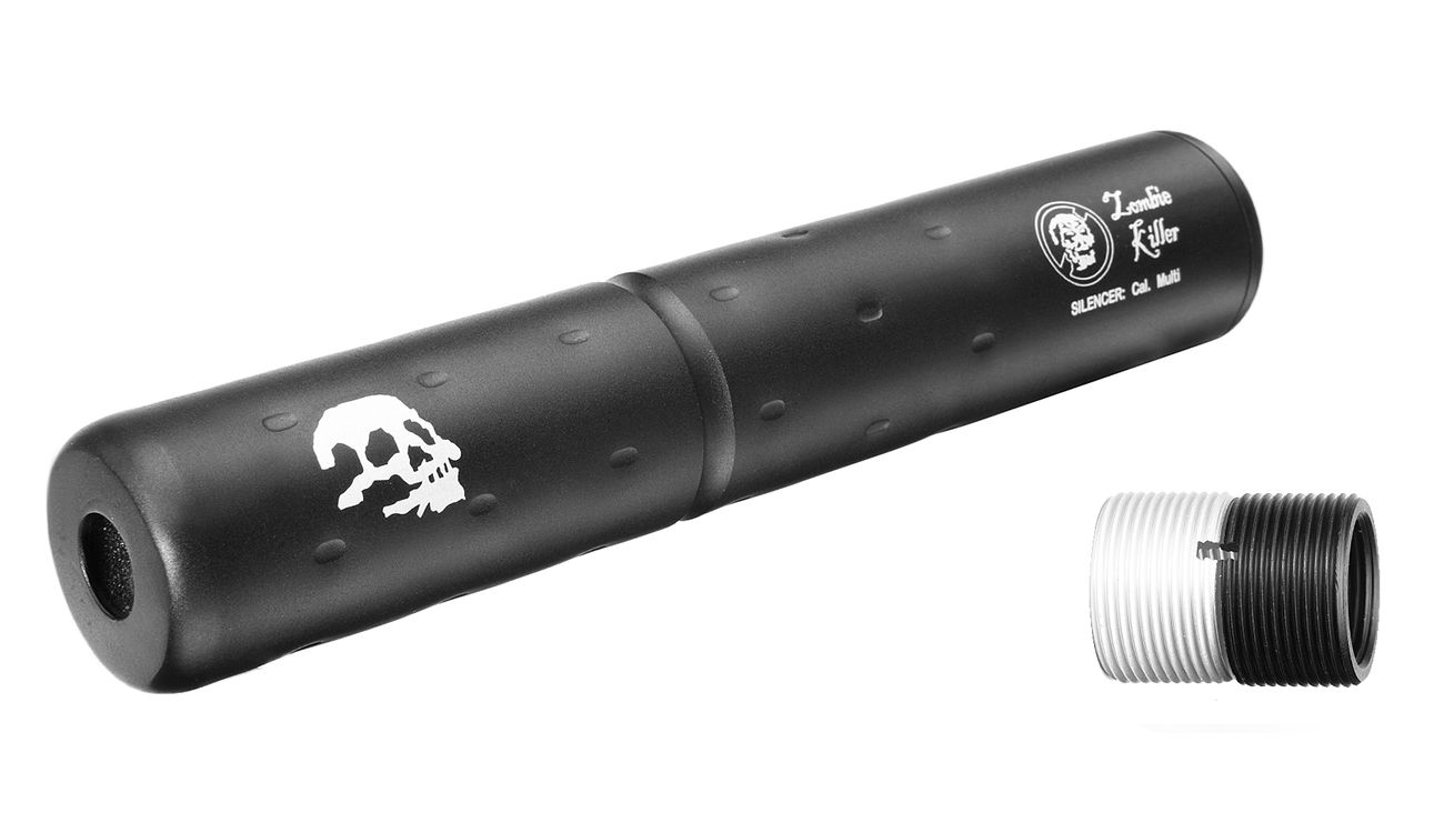 G&P Zombie Killer Aluminium Silencer schwarz 14mm- / 14mm+