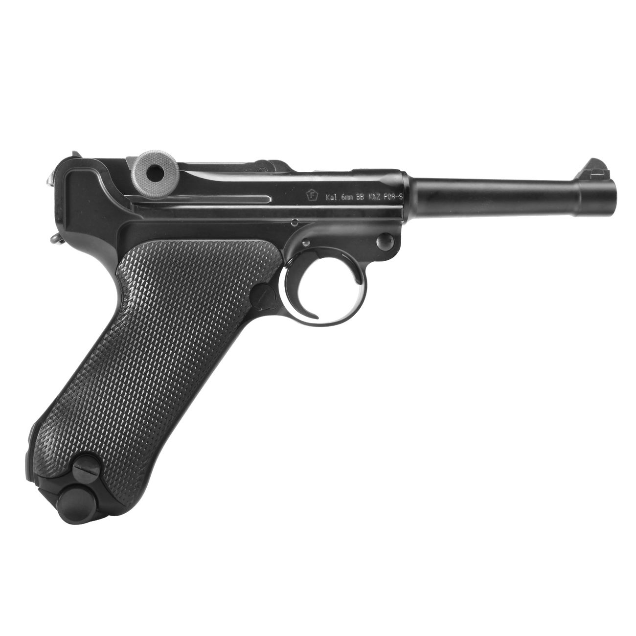 Wei ETech P08 Airsoft Vollmetall GBB 6mm BB schwarz - 4 Zoll Version Bild 2