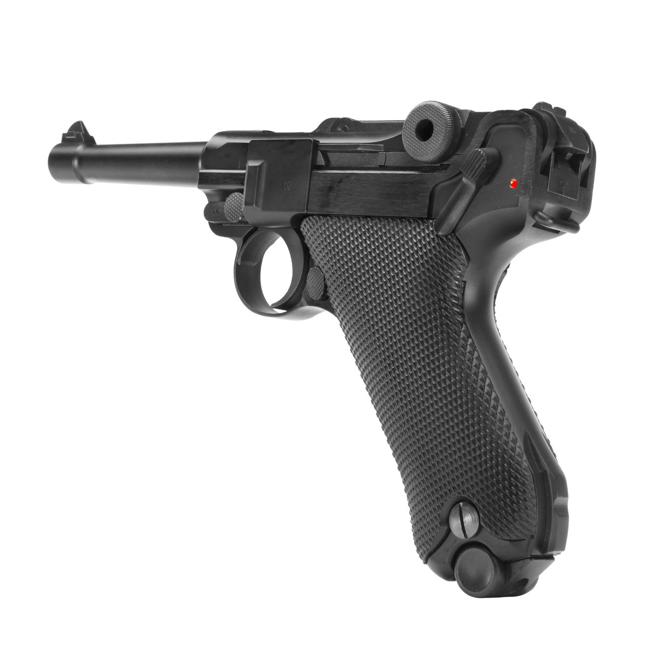 Wei ETech P08 Airsoft Vollmetall GBB 6mm BB schwarz - 4 Zoll Version Bild 3