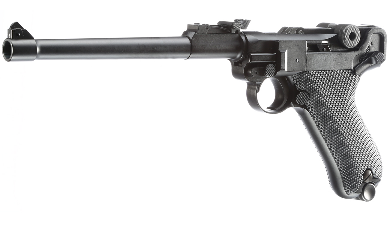 Wei-ETech P08 Airsoft Vollmetall GBB 6mm BB schwarz - 8 Zoll Version