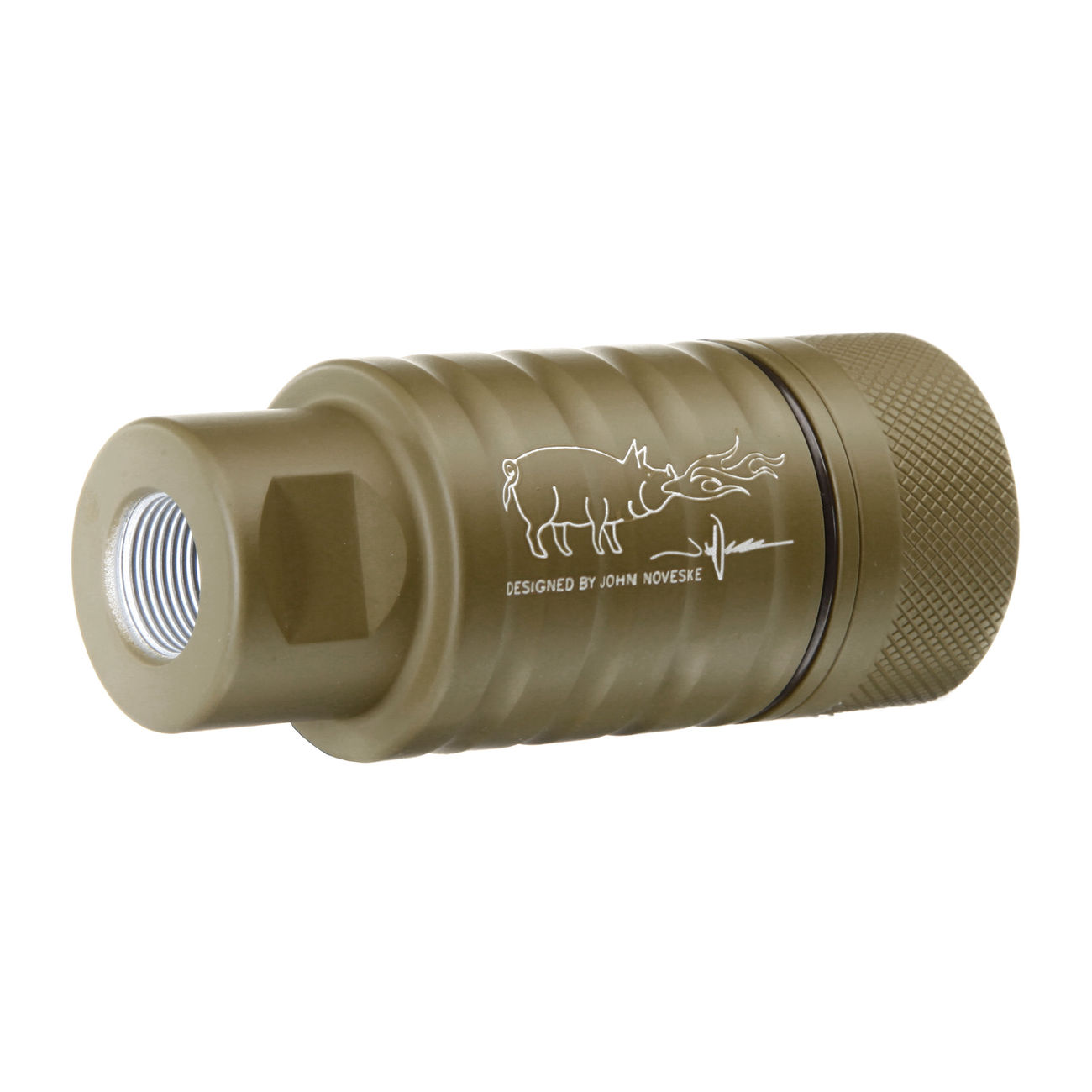 MadBull / Noveske KFH Aluminium Amplifier Flash-Hider Desert Tan 14mm- Bild 1