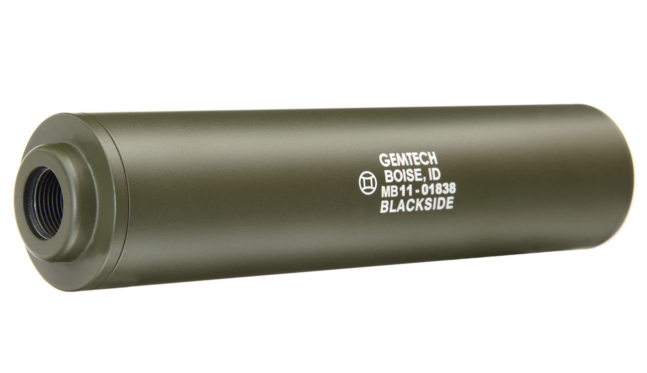 MadBull / Gemtech Blackside Aluminium Silencer oliv / OD 14mm - Bild 1