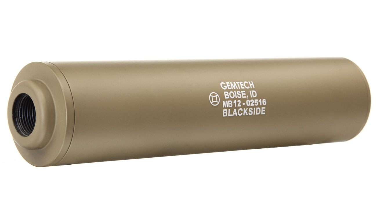 MadBull / Gemtech Blackside Aluminium Silencer Desert Tan 14mm - Bild 1