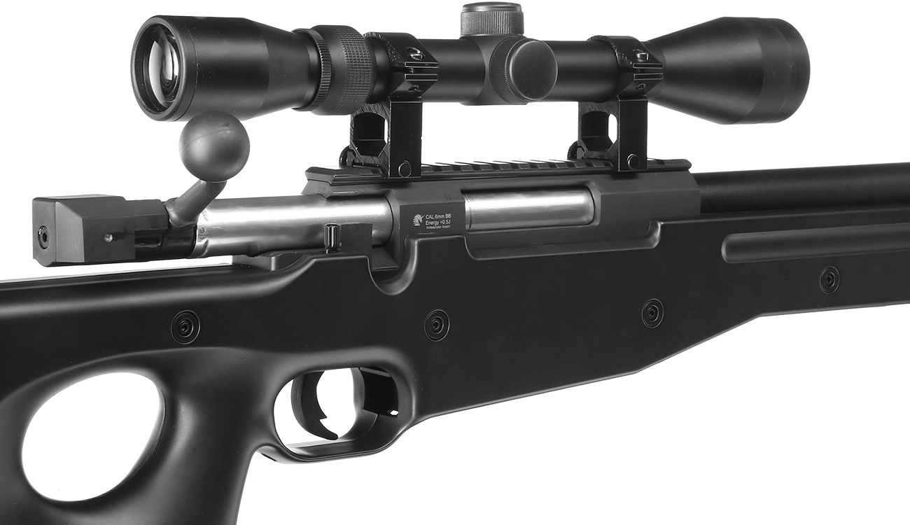 Well L96 Snipergewehr inkl. Zielfernrohr Springer 6mm BB schwarz Bild 8