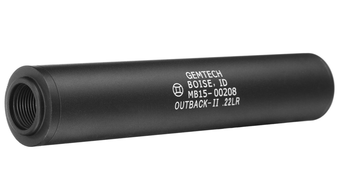 MadBull / Gemtech Outback Aluminium Silencer schwarz 14mm - Bild 1