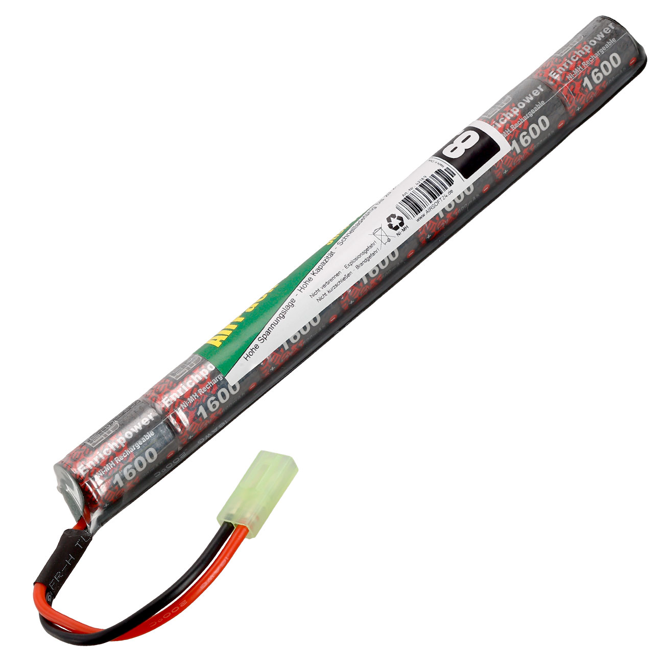Airsoft24 AirPack Akku 8.4V 1600mAh NiMH Stick-Type mit Mini-Tam Anschluss Bild 2