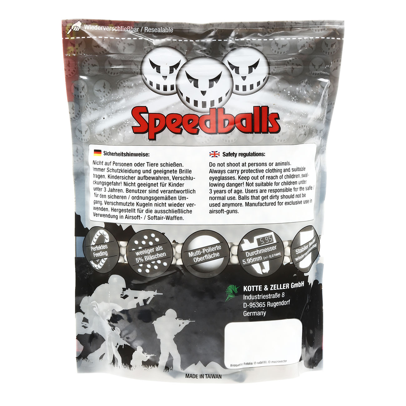 Speedballs Pro Tournament BBs 0.25g 4.000er Beutel weiss Bild 1