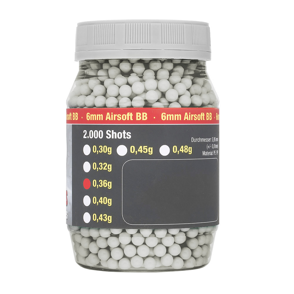 Speedballs Sniper Series BBs 0.36g 2.000er Container Airsoftkugeln elfenbein Bild 1