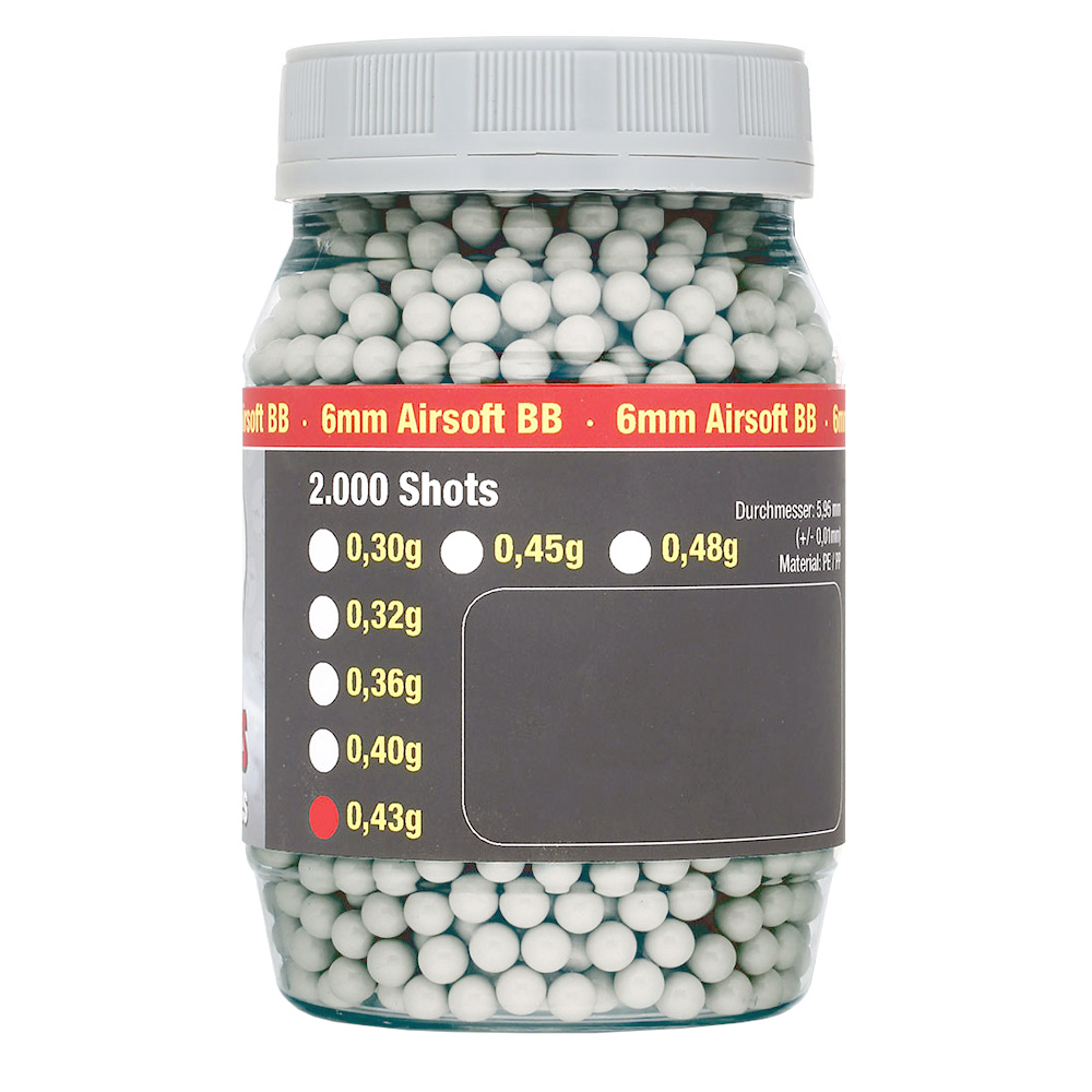 Speedballs Sniper Series BBs 0.43g 2.000er Container Airsoftkugeln elfenbein Bild 1