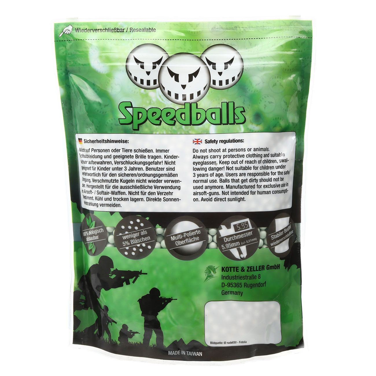 Speedballs Bio Tournament BBs 0.20g 4.000er Beutel wei Bild 1