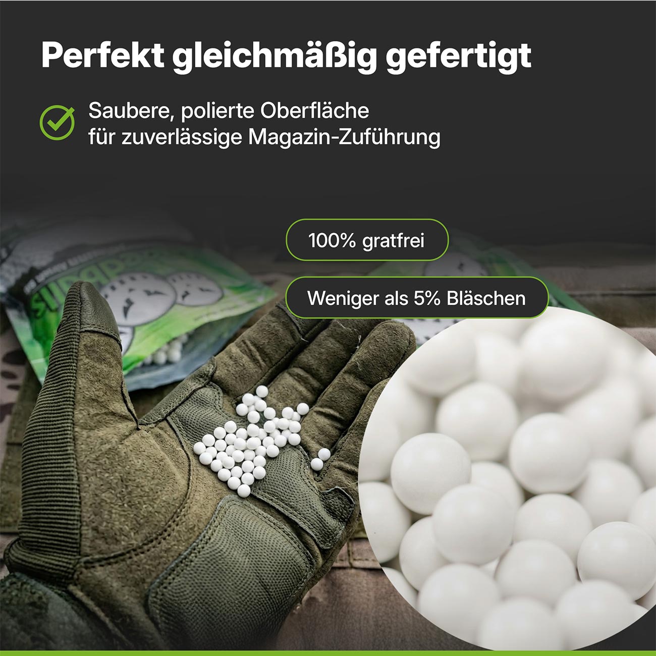 Speedballs Bio Tournament BBs 0.25g 4.000er Beutel wei� Airsoftkugeln Bild 3