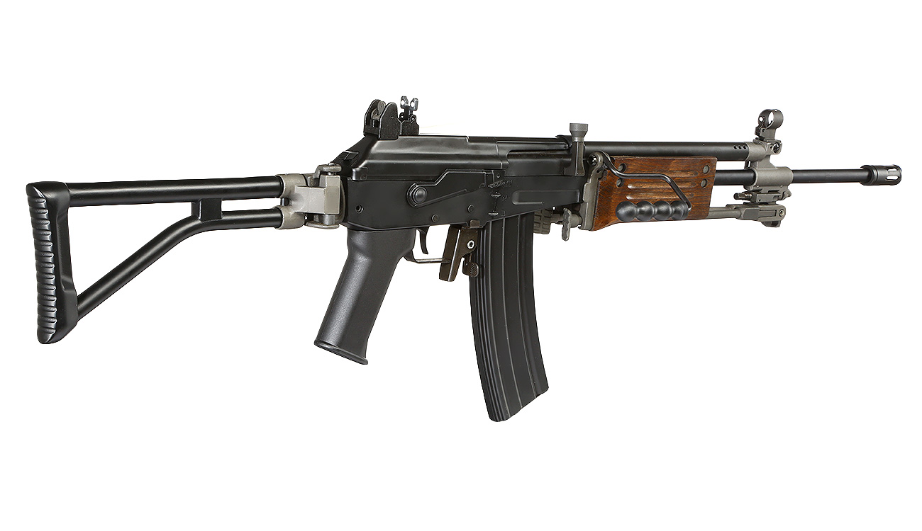 ICS TOD Galil ARM Vollmetall S-AEG 6mm BB schwarz - Echtholz Bild 3