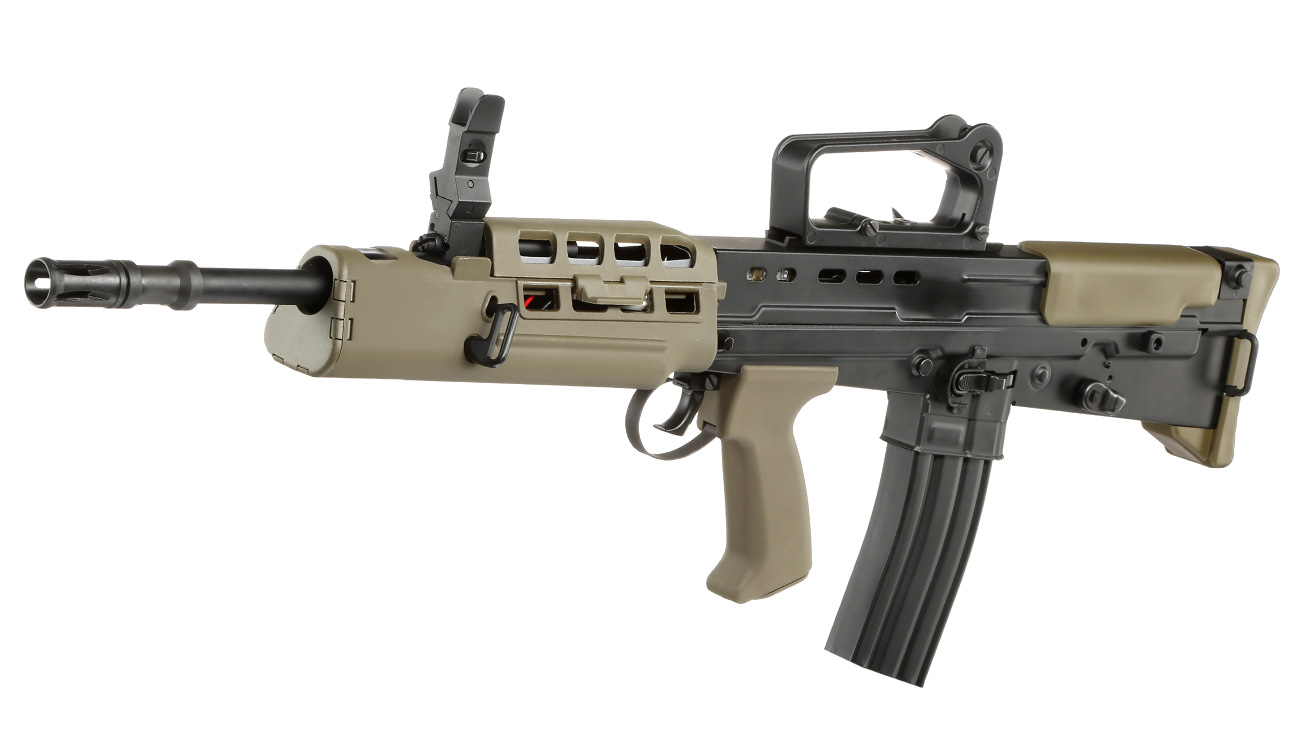 ICS L85 A2 Vollmetall S-AEG 6mm BB oliv / schwarz