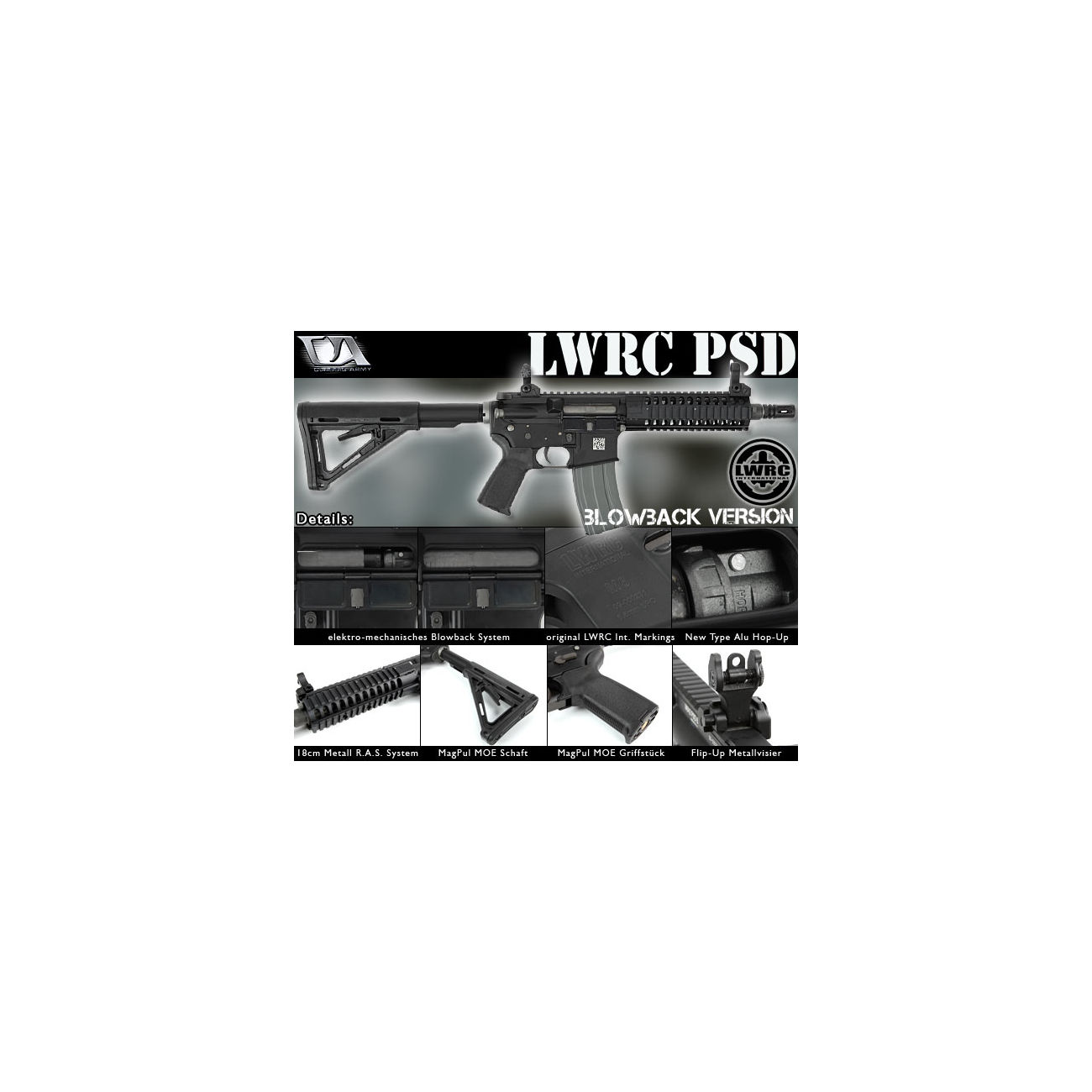 Versandrcklufer Classic Army LWRC PSD Blowback S-AEG