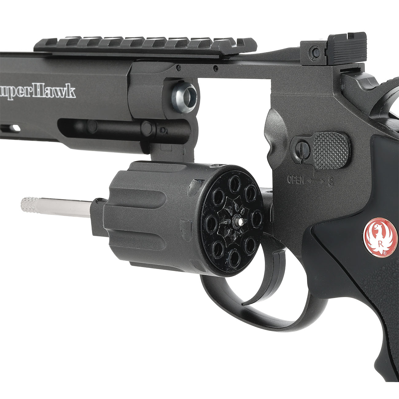 Ruger Super Hawk 6 Zoll 6mm BB CO2 Revolver schwarz Bild 8