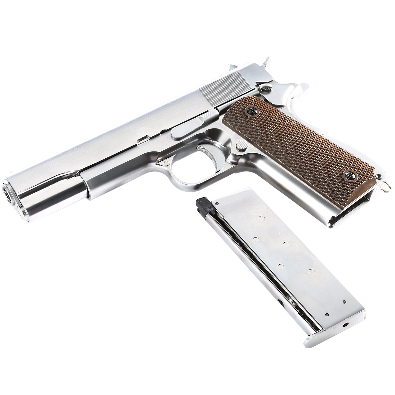 Wei-ETech M1911 Vollmetall GBB 6mm BB Chrome-Finish Edition Bild 4