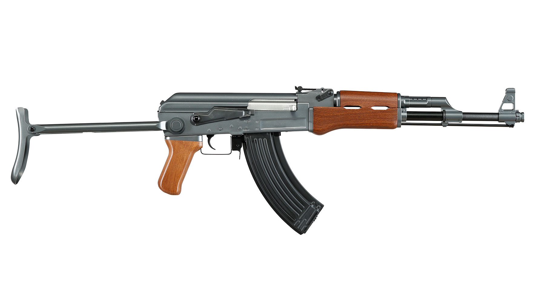 Cyma AK47-S Folding Stock Sport Series Airsoftgewehr S-AEG 6mm BB Holzoptik Bild 3