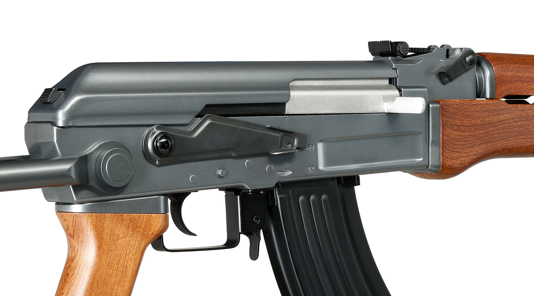 Cyma AK47-S Folding Stock Sport Series Airsoftgewehr S-AEG 6mm BB Holzoptik Bild 9