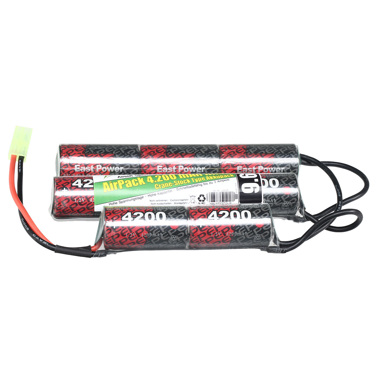 Airsoft24 AirPack Akku 9.6V 4200mAh NiMH Large Crane-Stock Type mit TAM Anschluss Bild 2