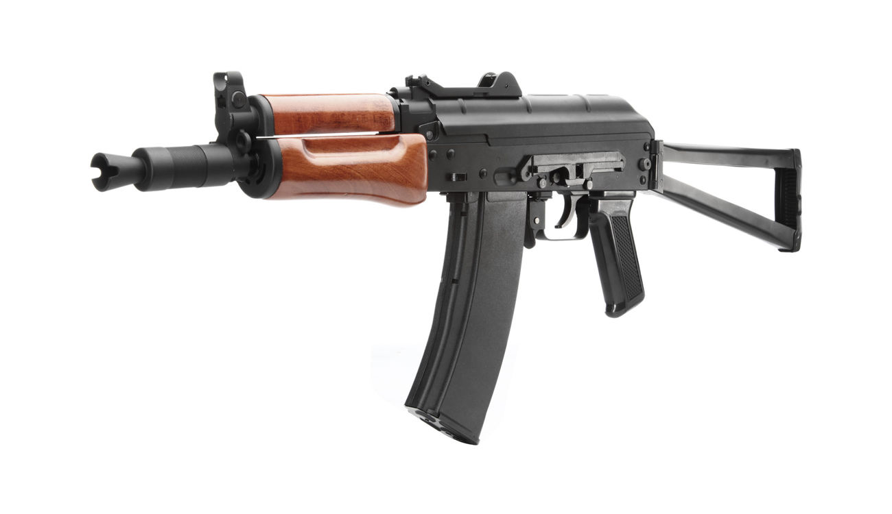 SRC AKS-74U Vollmetall Echtholz Gas-Blow-Back 6mm BB
