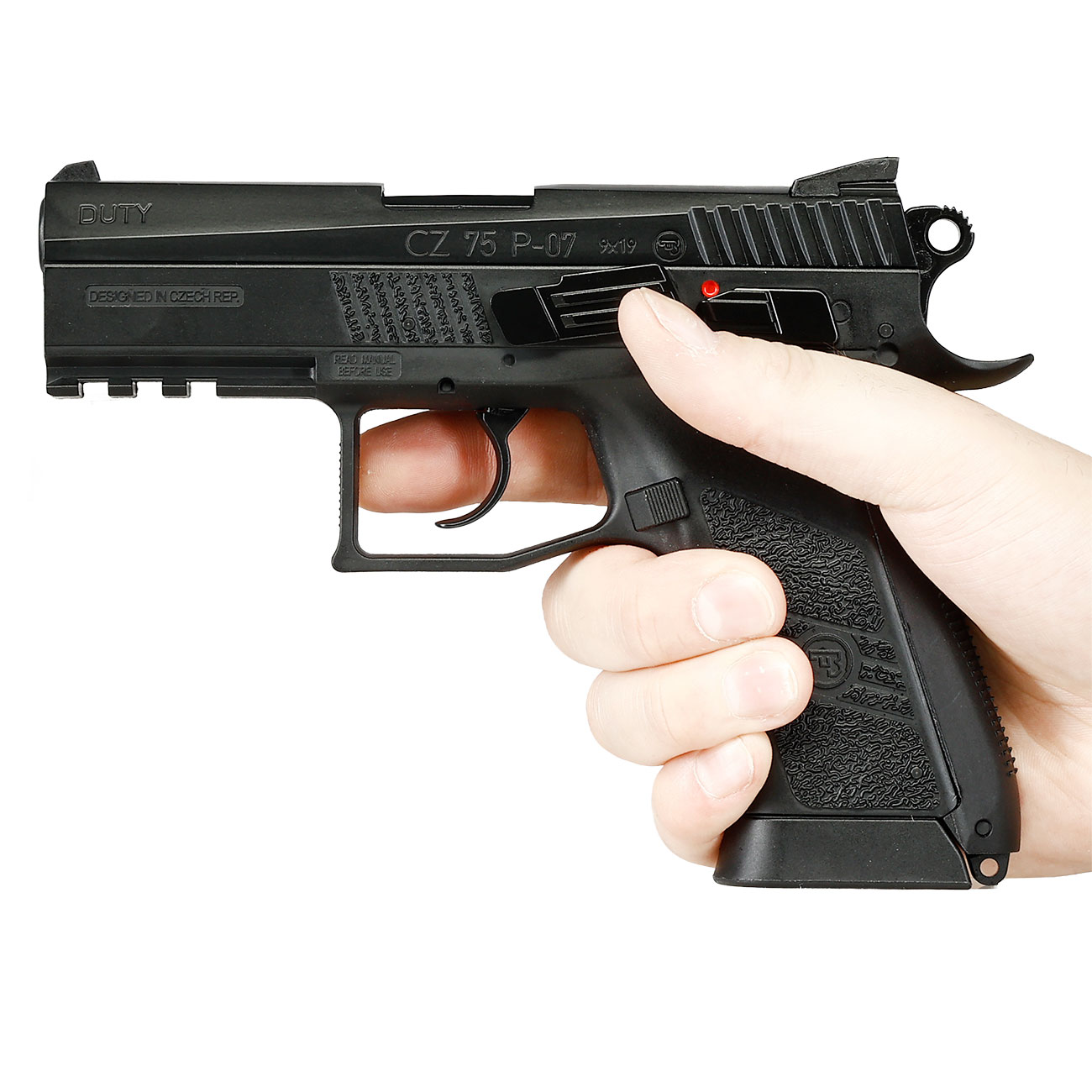ASG CZ 75 P-07 Duty m. Metallschlitten CO2 Blowback 6mm BB Bild 3