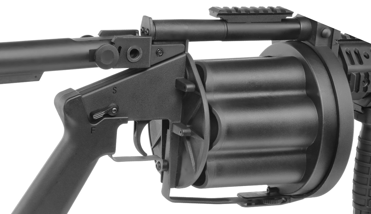 ICS MGL 40mm Airsoft Revolver-Granatwerfer schwarz Bild 9