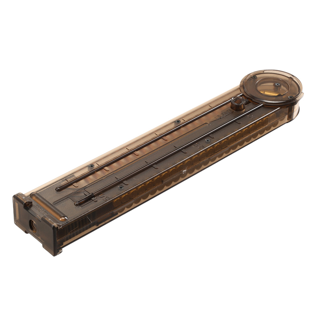 Tokyo Marui P90 Magazin Low-Cap 68 Schuss rauch-transparent mit Patronenattrappen Bild 3