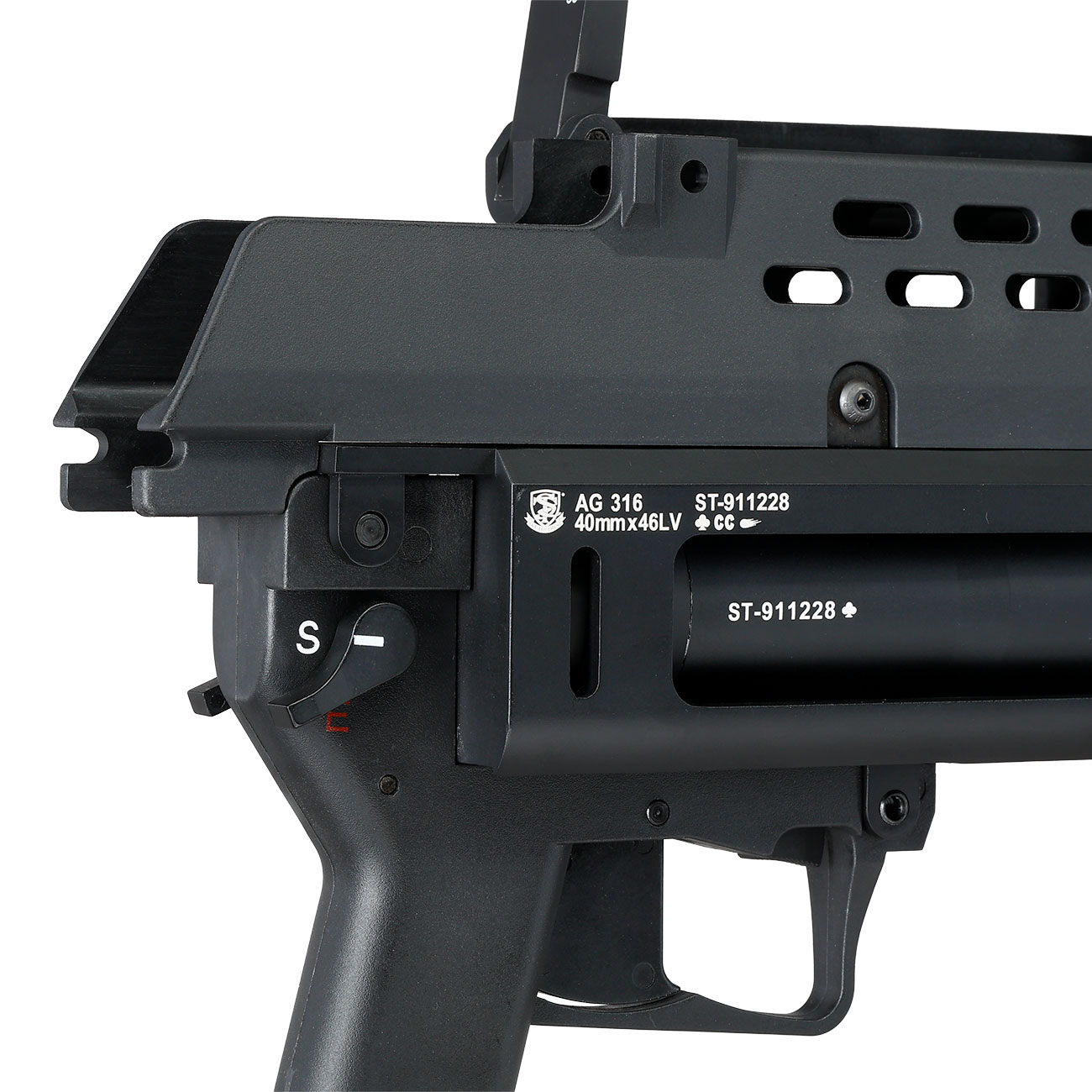 S&T AG36 40mm Granatwerfer f. G36 / G36K Airsoftgewehre schwarz Bild 9