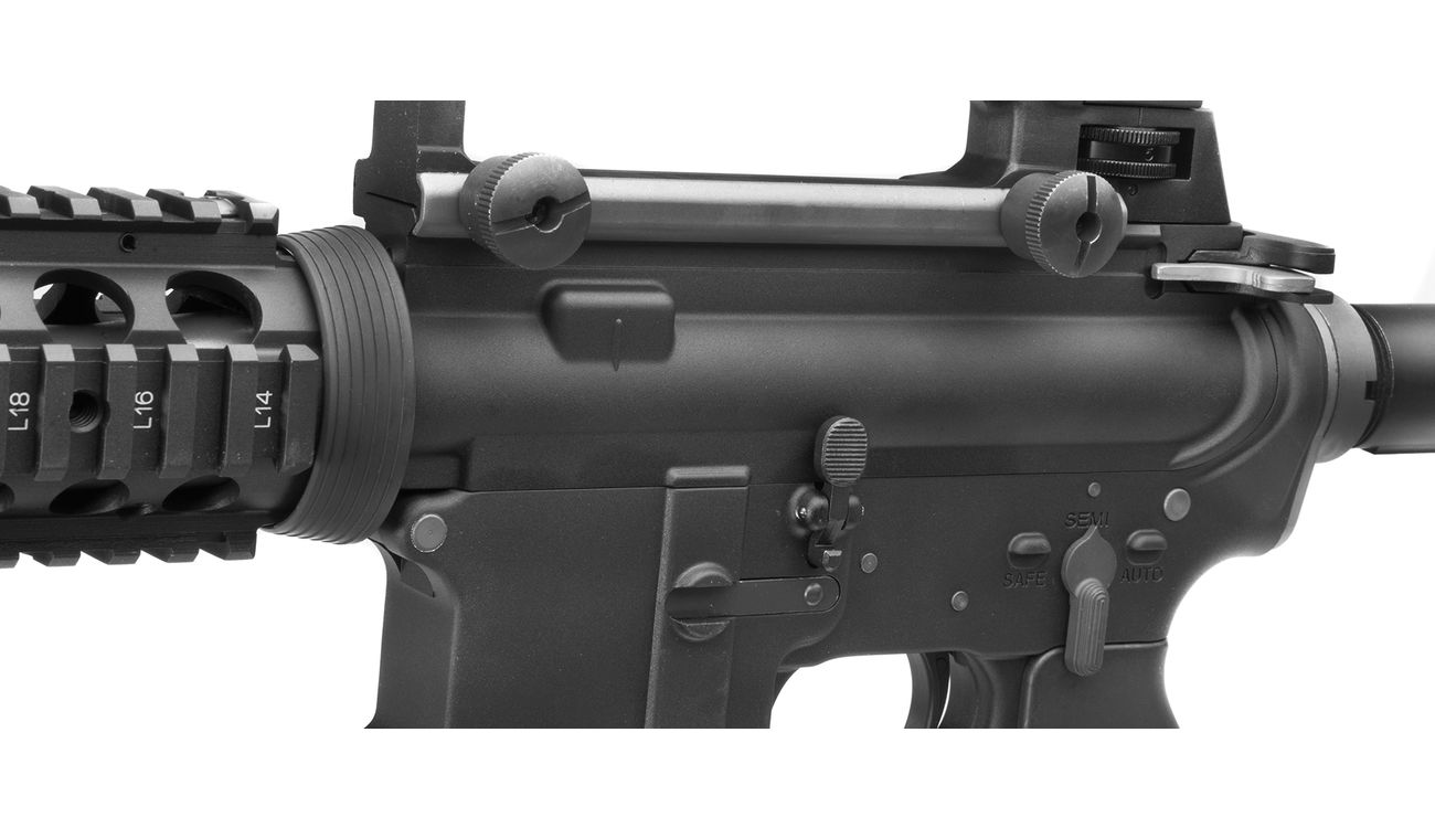 Socom Gear M4 CQB RIS Vollmetall AWSS Open-Bolt Gas-Blow-Back 6mm BB schwarz Bild 5