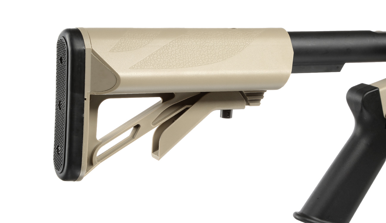 ICS GLM 40mm Airsoft Revolver-Granatwerfer mit Crane Stock Desert Tan Bild 10