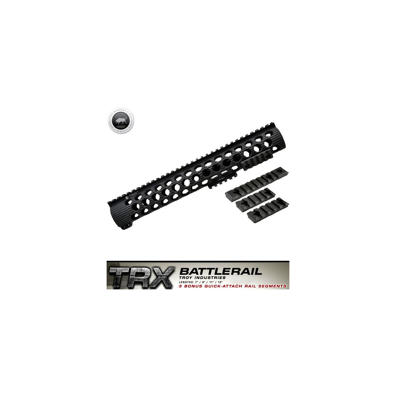 MadBull / Troy M16 TRX Extreme Battlerail 13 Zoll schwarz