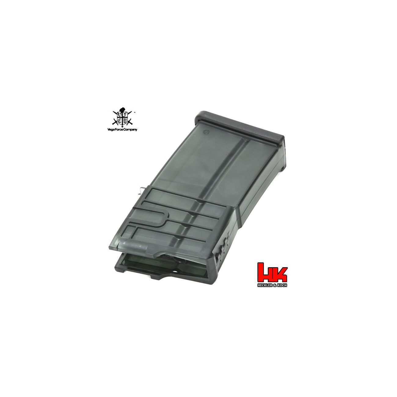 VFC HK417 D / G28 Magazin Hi-Cap 500 Schuss rauch-transparent