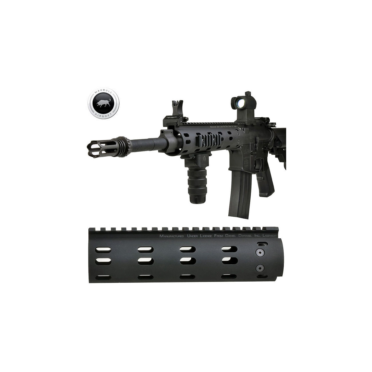 MadBull / Daniel Defense M4 Aluminium CNC MFR RAS-System 7 Zoll schwarz Bild 1