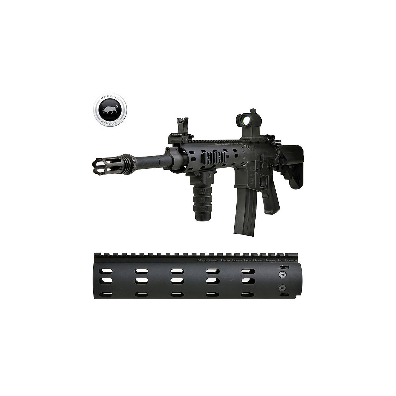 MadBull / Daniel Defense M4 Aluminium CNC MFR RAS-System 9 Zoll schwarz Bild 1