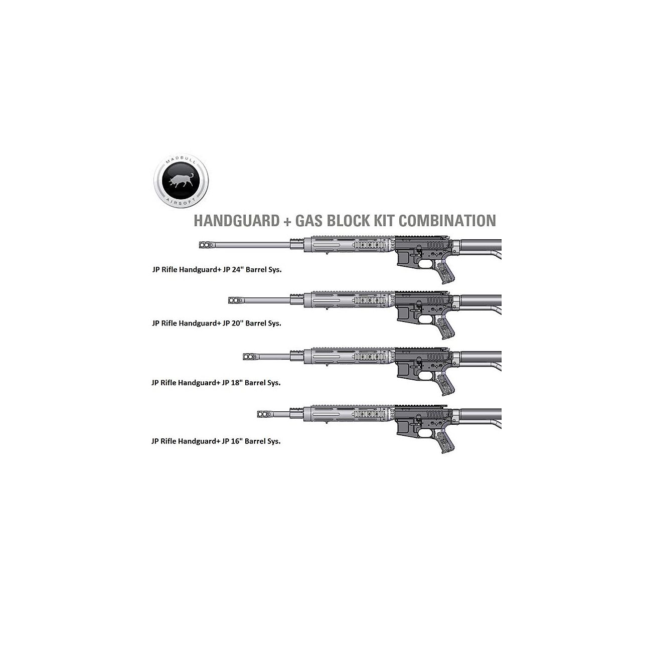 MadBull / JP Rifles Handguard 9.8 Zoll Mid schwarz Bild 1