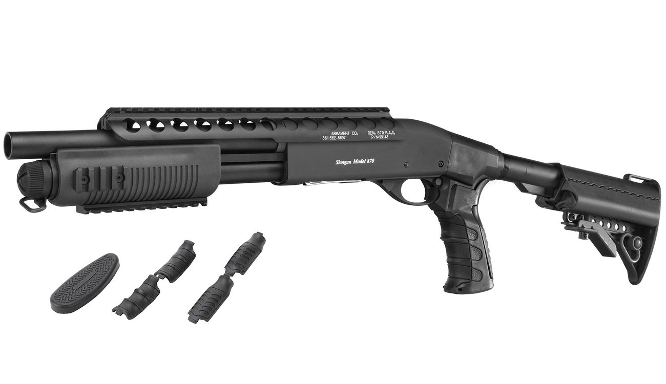 Versandrucklaufer G P M870 Ras Tactical Shorty Shotgun Vollmetall Springer 6mm Bb Kotte Zeller Many types of ammunition exist for the shotgun, such as slugs (single projectile) and shot (multiple small caliber projectiles). versandrucklaufer g p m870 ras tactical shorty shotgun vollmetall springer 6mm bb