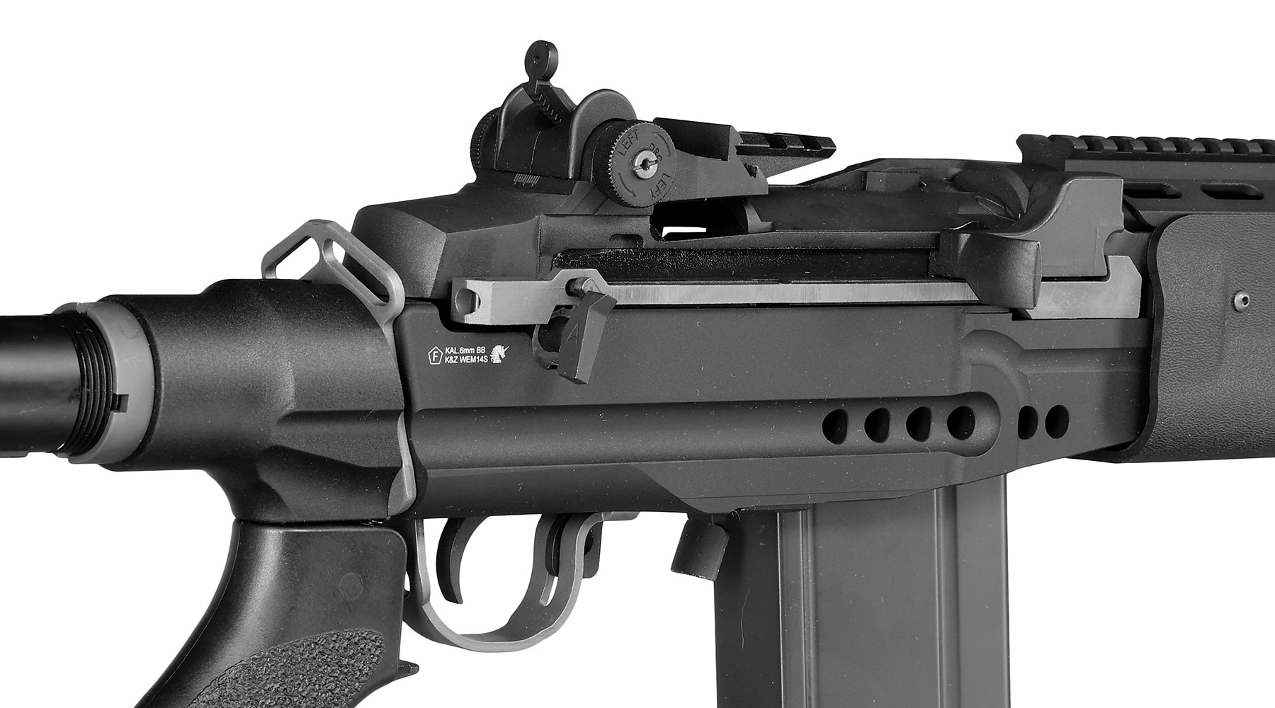 Socom Gear MK14 Mod. 1 EBR Vollmetall AWSS Open-Bolt Gas-Blow-Back 6mm BB schwarz Bild 8