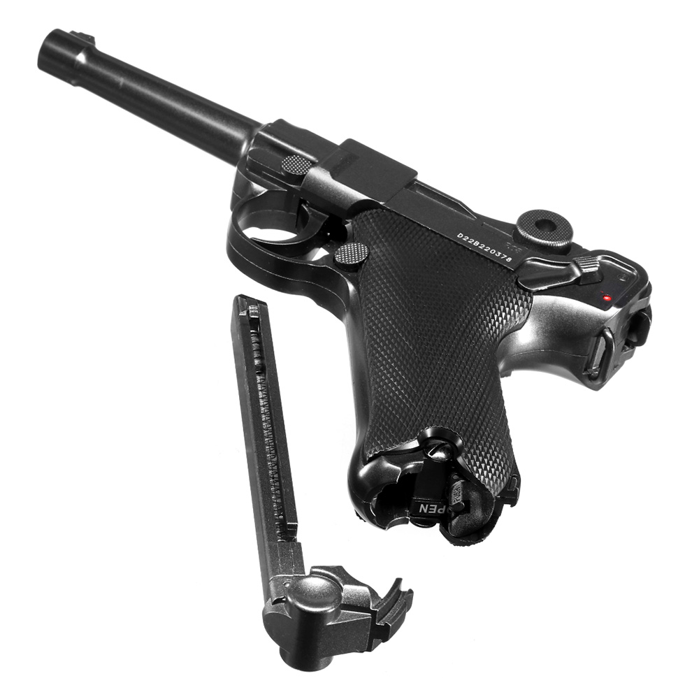 Legends P08 Airsoft Vollmetall CO2 NBB 6mm BB schwarz Bild 5