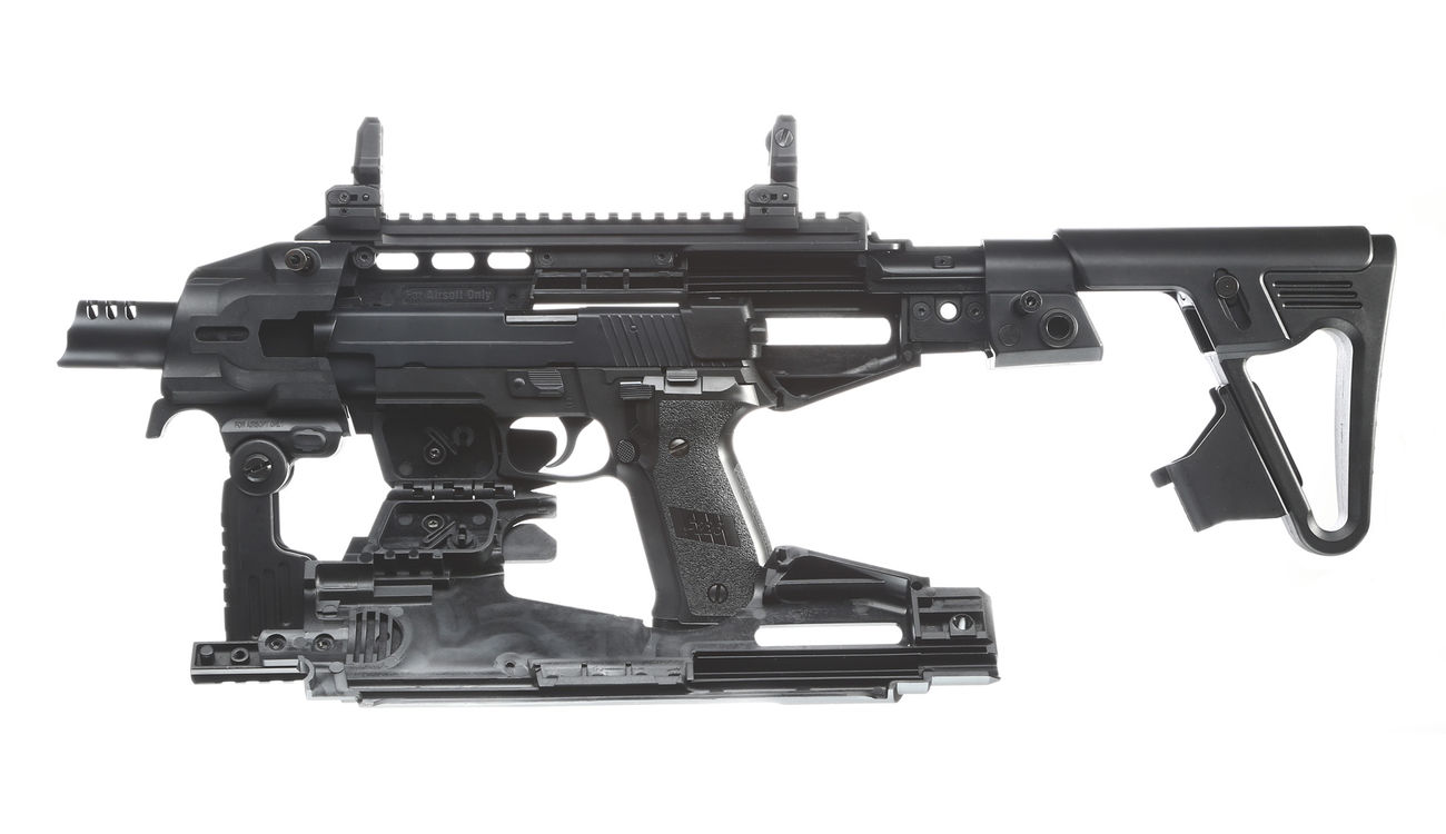 CAA Airsoft Division RONI Carbine Conversion Kit f. TM / KSC / WE / KJ P226 schwarz Bild 4