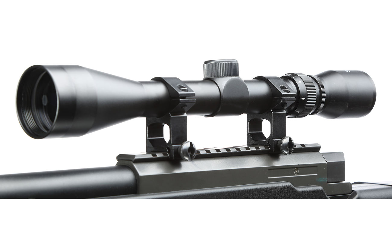 Well L96 AWSF-338 inkl. Zweibein / Zielfernrohr Springer 6mm BB schwarz Bild 1