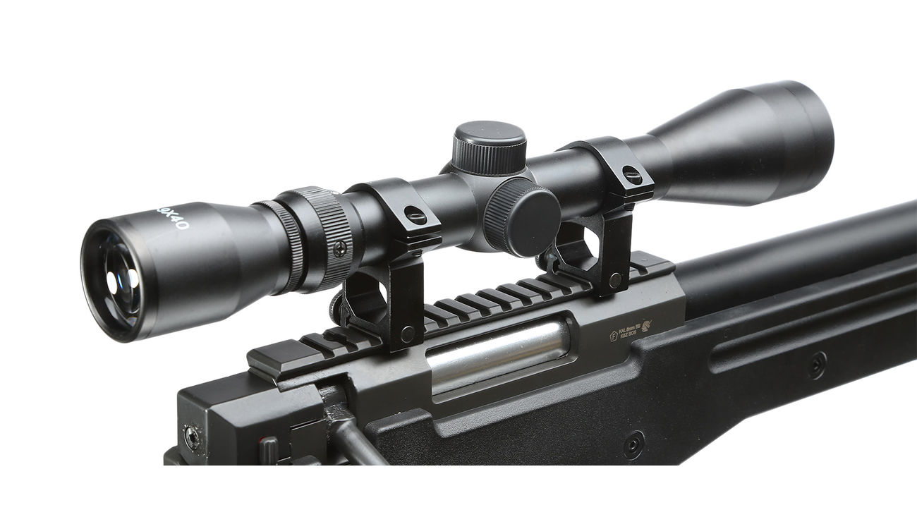 Well L96 AWSF-338 inkl. Zweibein / Zielfernrohr Springer 6mm BB schwarz Bild 1