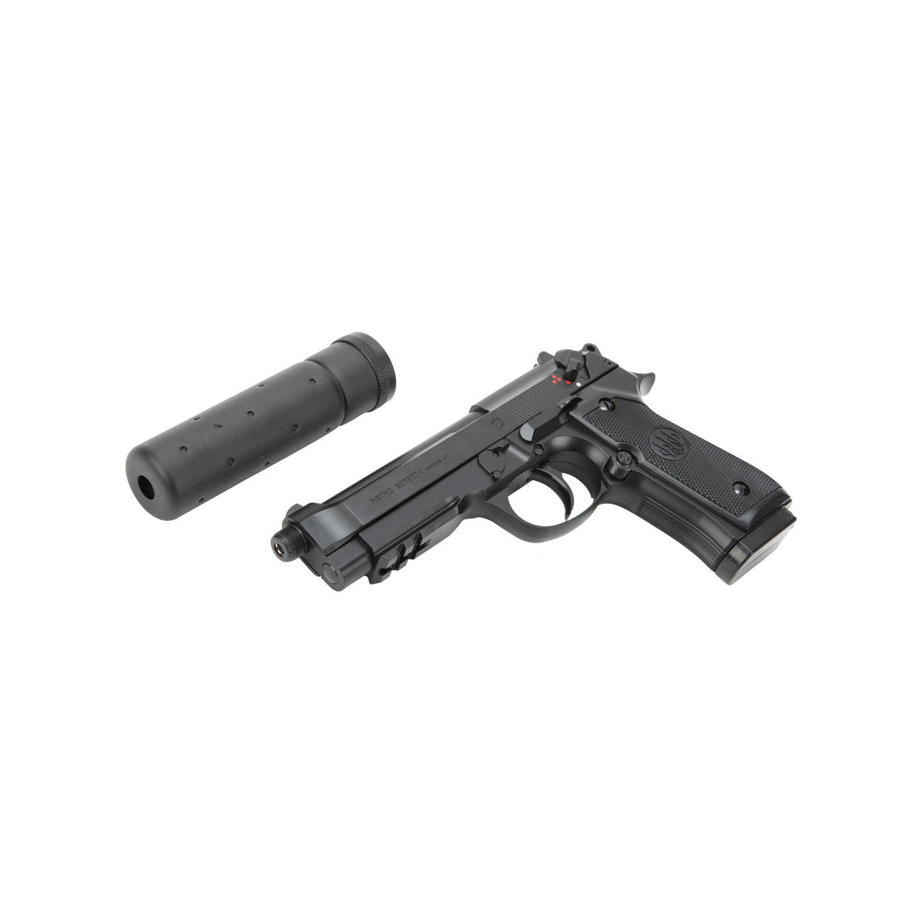 Beretta M92 A1 Tactical Metallschlitten Komplettset AEP 6mm BB schwarz Bild 2