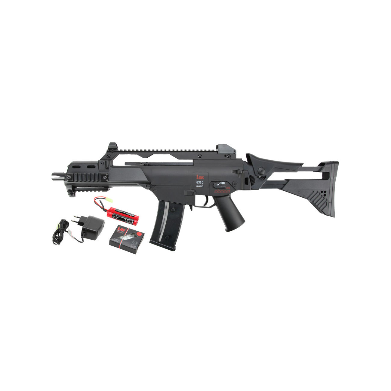 Heckler & Koch G36C IDZ DualPower Komplettset AEG / Springer 6mm BB schwarz