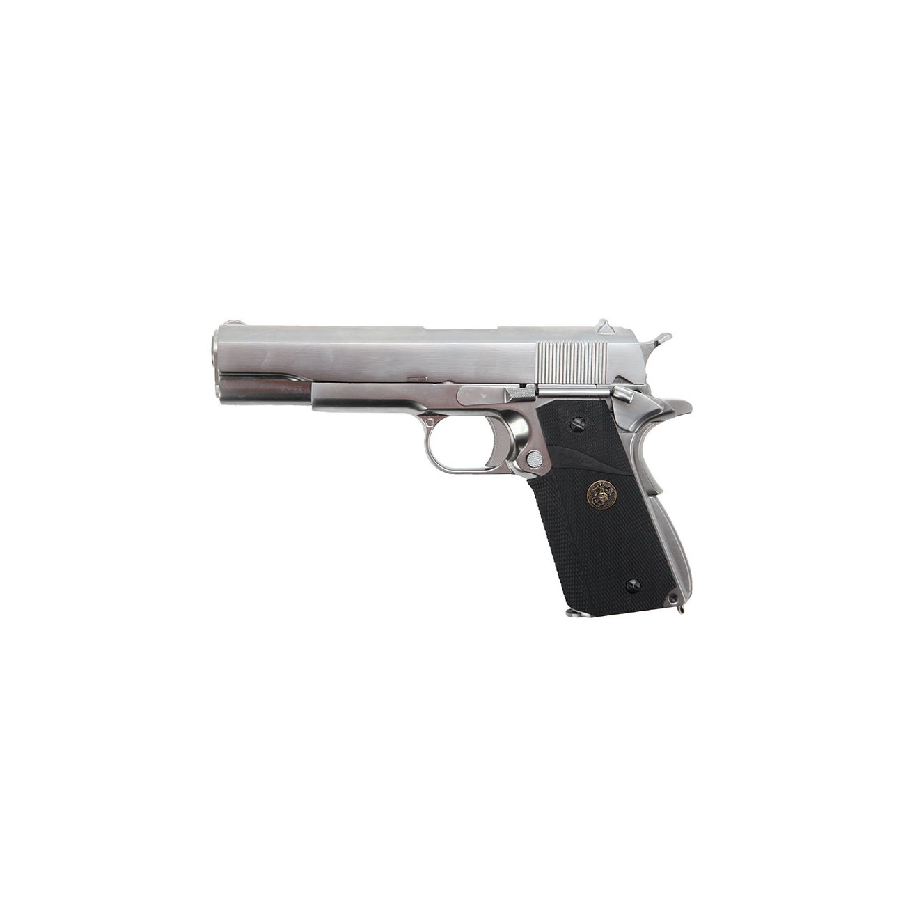 Wei-ETech M1911 Pro Grip Vollmetall GBB 6mm BB Satin-Chrome Bild 1