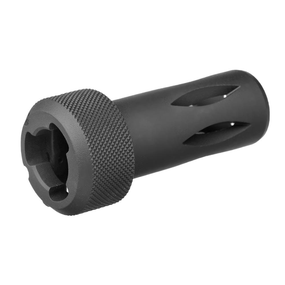 ICS MX5 PDW Aluminium Flash Suppressor f. 3 Lug Flash-Hider schwarz MP-69 Bild 1