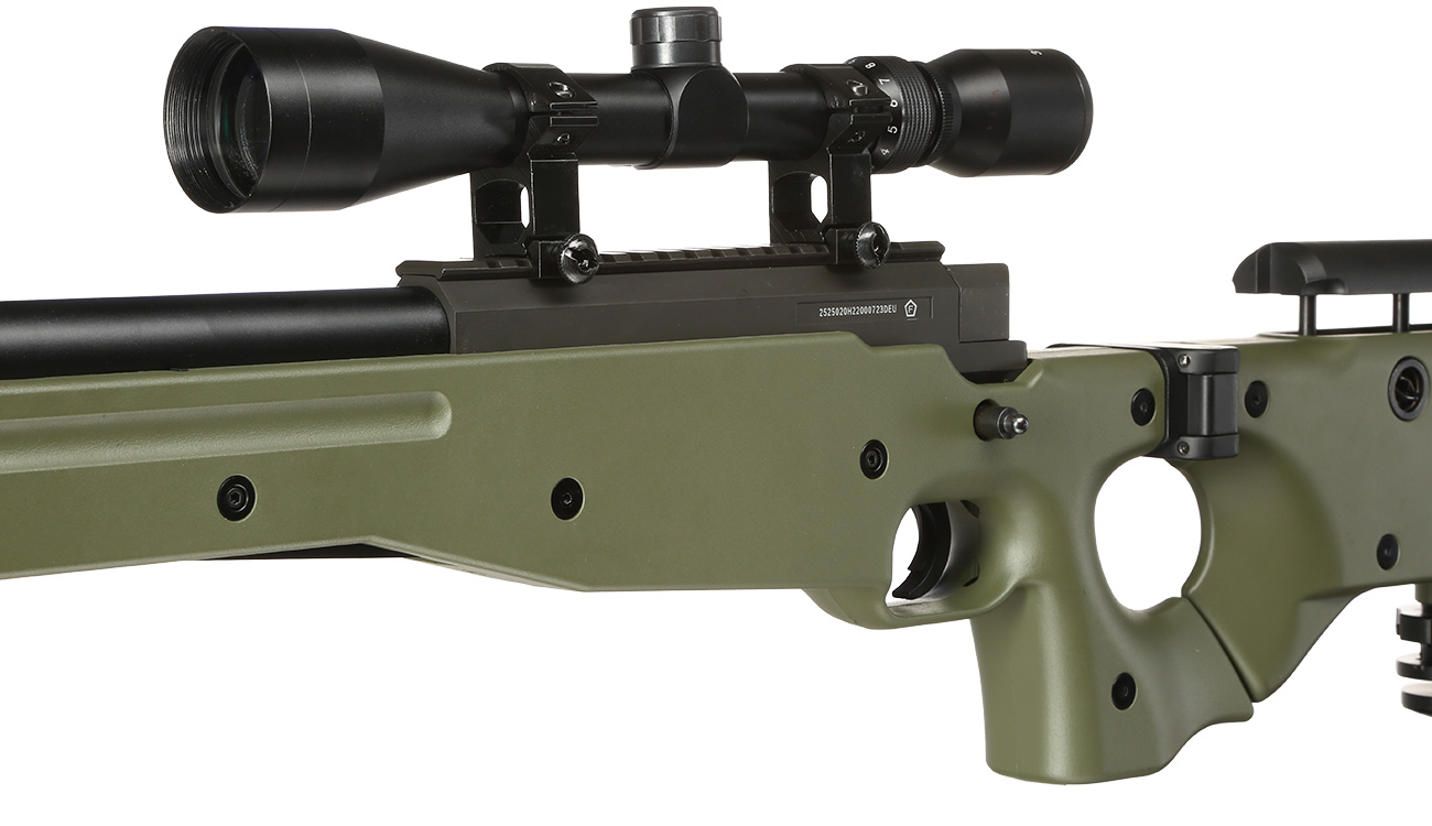 Well L96 AWS-338 Snipergewehr inkl. Zweibein / Zielfernrohr Springer 6mm BB oliv Bild 8