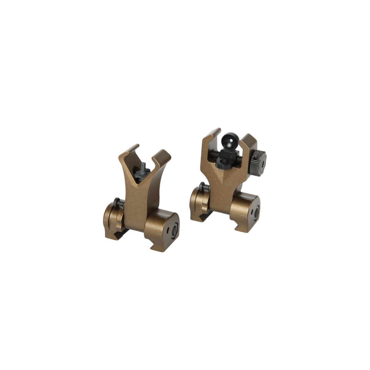 G&G Flip-Up Battle Sight Set Front / Rear fr 21mm Schienen Desert Tan Bild 2