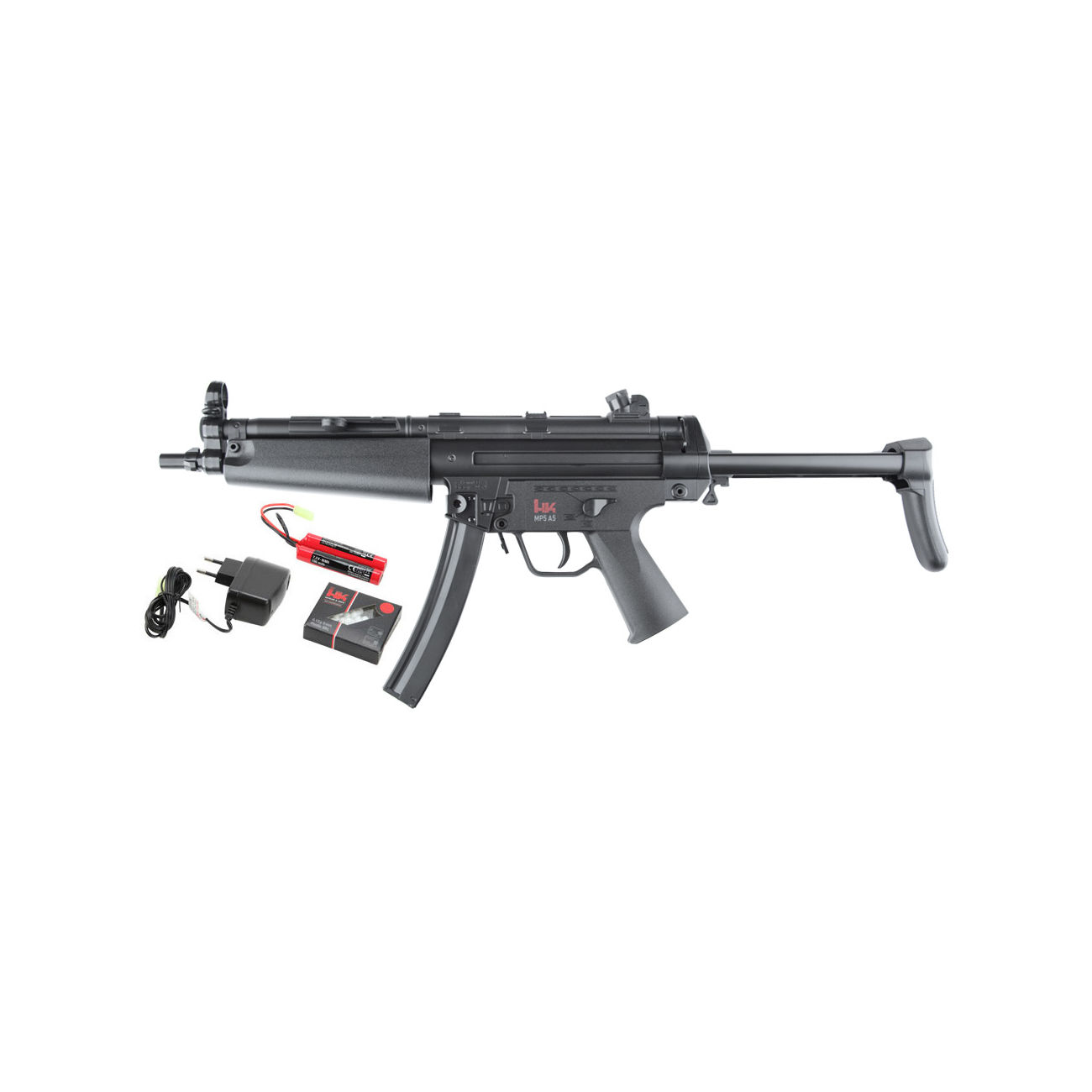 Umarex Heckler & Koch MP5 A5 DualPower Komplettset AEG / Springer 6mm BB schwarz