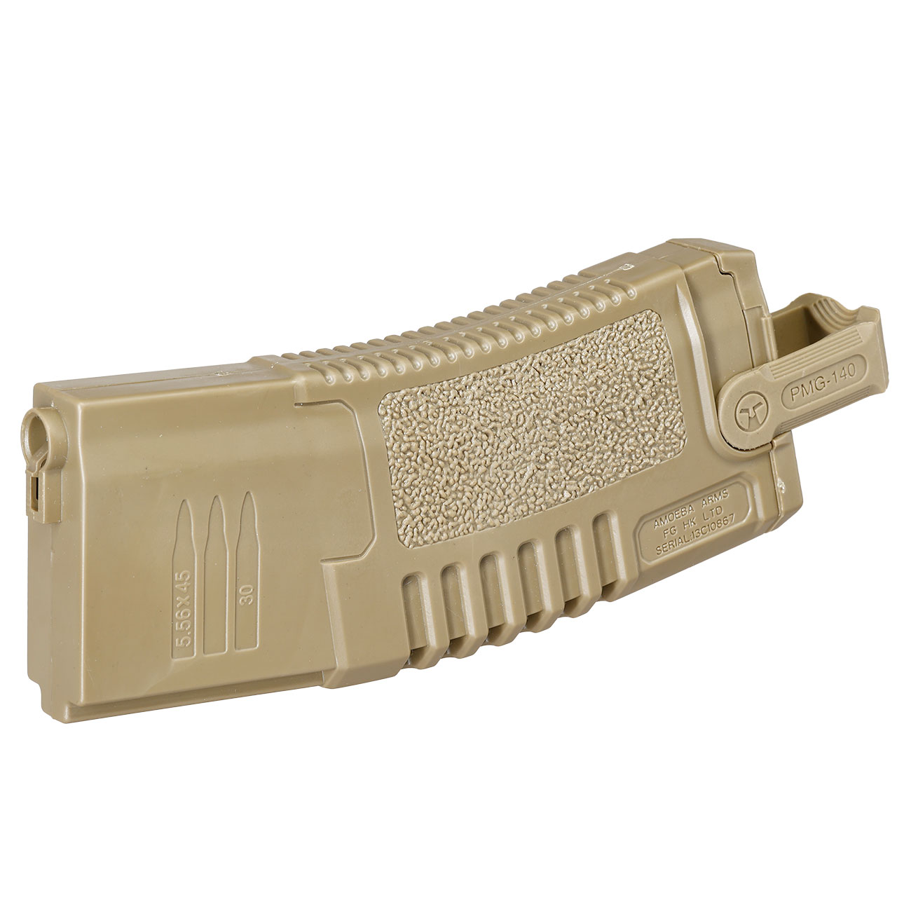 Ares M4 / M16 PMG-140 Magazin Amoeba Mid-Cap 140 Schuss Dark Earth